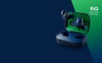 fones de ouvido sem fio verdadeiros com tecnologia premium atualizável azul escuro/verde 4J0Z4N12 Skullcandy