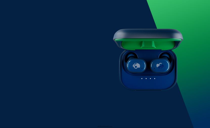 fones de ouvido sem fio verdadeiros com tecnologia premium atualizável azul escuro/verde 4J0Z4N12 Skullcandy - Image 4