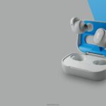 fones de ouvido sem fio verdadeiros com tecnologia premium atualizável cinza claro/azul 4J0Z4N10 Skullcandy