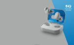 fones de ouvido sem fio verdadeiros com tecnologia premium atualizável cinza claro/azul 4J0Z4N10 Skullcandy