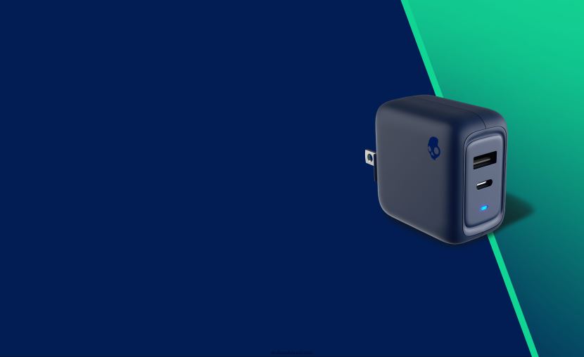 obtenha sua correção de energia mais rapidamente correção rápida g max adaptador usb-a e usb-c azul escuro/verde 4J0Z4N36 Skullcandy - Image 1