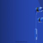 os fones de ouvido originais essenciais ink'd + com microfone azul cobalto 4J0Z4N32 Skullcandy
