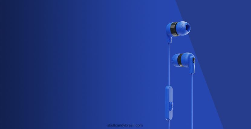 os fones de ouvido originais essenciais ink'd + com microfone azul cobalto 4J0Z4N32 Skullcandy - Image 1