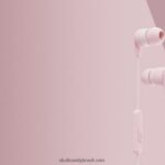 os fones de ouvido originais essenciais ink'd + com microfone rosa desbotado 4J0Z4N31 Skullcandy