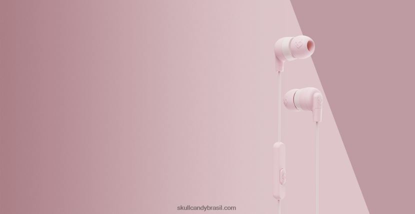 os fones de ouvido originais essenciais ink'd + com microfone rosa desbotado 4J0Z4N31 Skullcandy - Image 1