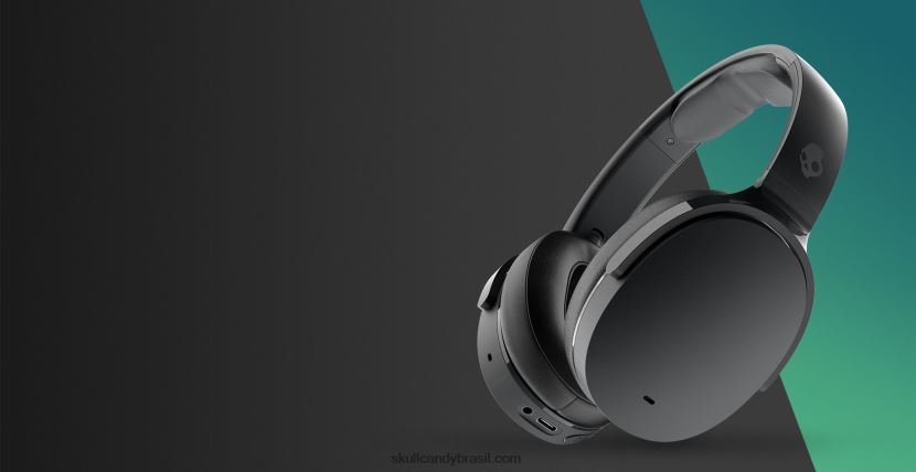 simplicidade sem fio com cancelamento de ruído hesh e fones de ouvido sem fio com cancelamento de ruído verdadeiro Preto 4J0Z4N64 Skullcandy - Image 1