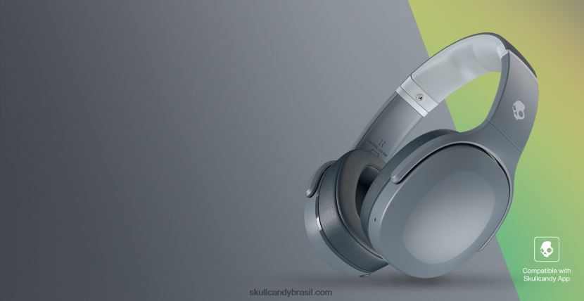 sinta o baixo sintonizado para você fones de ouvido com som de baixo sensorial esmagador evo com som pessoal cinza frio 4J0Z4N58 Skullcandy - Image 1