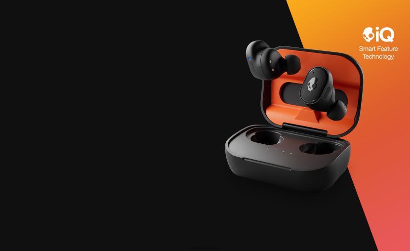 tecnologia atualizável carregamento sem fio grind combustível verdadeiro fones de ouvido sem fio preto/laranja 4J0Z4N7 Skullcandy - Image 1