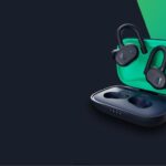 tecnologia atualizável com ajuste seguro push fones de ouvido sem fio verdadeiros ativos azul escuro/verde 4J0Z4N13 Skullcandy