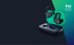 tecnologia atualizável com ajuste seguro push fones de ouvido sem fio verdadeiros ativos azul escuro/verde 4J0Z4N13 Skullcandy