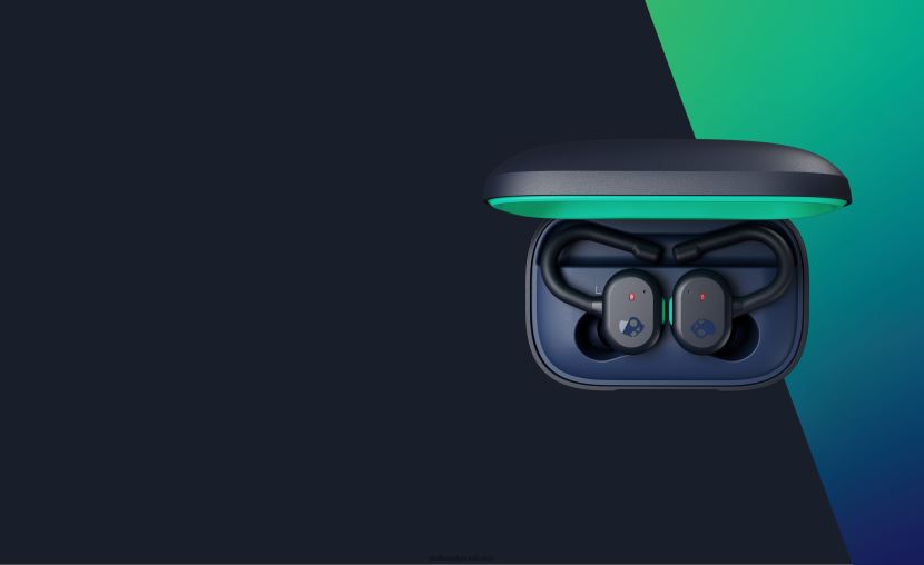 tecnologia atualizável com ajuste seguro push fones de ouvido sem fio verdadeiros ativos azul escuro/verde 4J0Z4N13 Skullcandy - Image 3