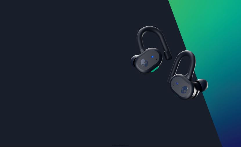 tecnologia atualizável com ajuste seguro push fones de ouvido sem fio verdadeiros ativos azul escuro/verde 4J0Z4N13 Skullcandy - Image 4