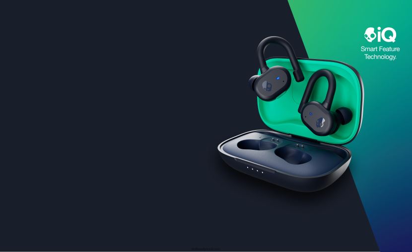 tecnologia atualizável com ajuste seguro push fones de ouvido sem fio verdadeiros ativos azul escuro/verde 4J0Z4N13 Skullcandy - Image 1