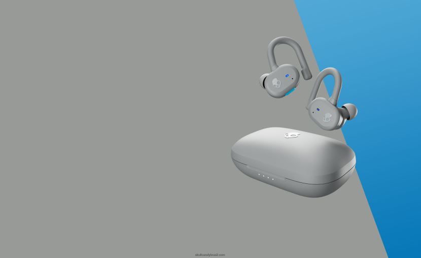 tecnologia atualizável com ajuste seguro push fones de ouvido sem fio verdadeiros ativos cinza claro/azul 4J0Z4N14 Skullcandy - Image 2