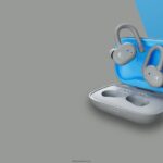 tecnologia atualizável com ajuste seguro push fones de ouvido sem fio verdadeiros ativos cinza claro/azul 4J0Z4N14 Skullcandy