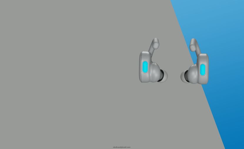 tecnologia atualizável com ajuste seguro push fones de ouvido sem fio verdadeiros ativos cinza claro/azul 4J0Z4N14 Skullcandy - Image 5